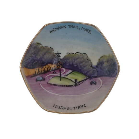 Nico Cup Saucer Stand Hairpin Turn Mohawk Trail Mass Souvenir Collectible JAPAN - Picture 2 of 16